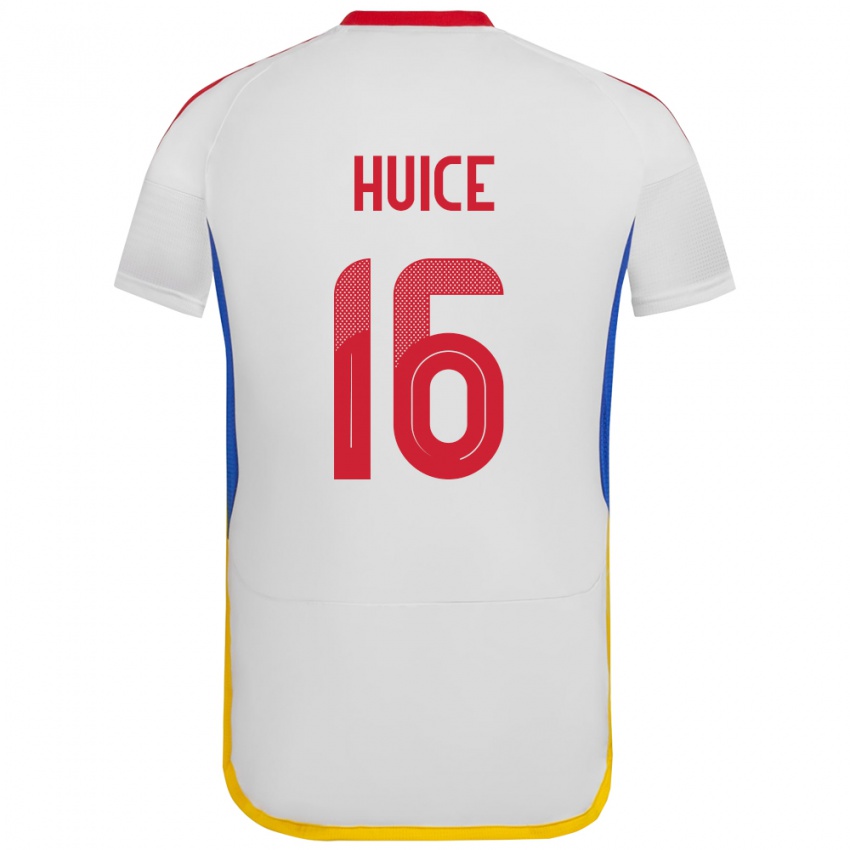 Homem Camisola Venezuela Frangel Huice #16 Branco Alternativa 24-26 Camisa Brasil