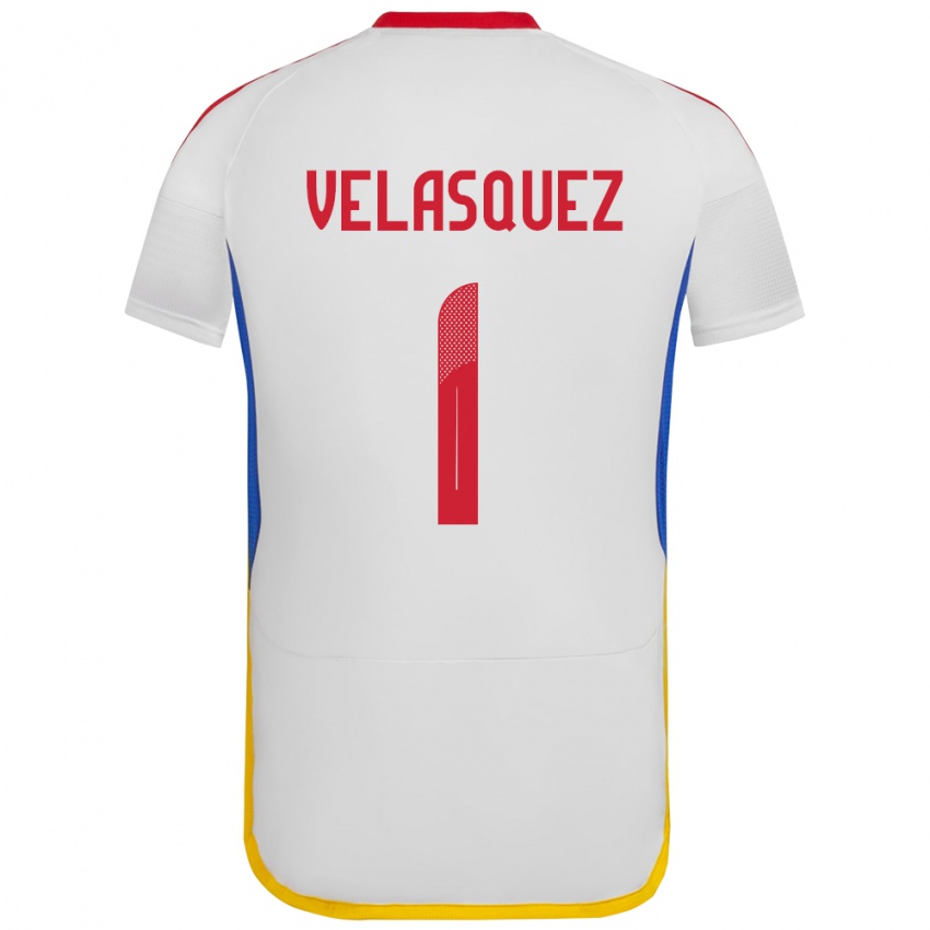 Homem Camisola Venezuela Yessica Velásquez #1 Branco Alternativa 24-26 Camisa Brasil