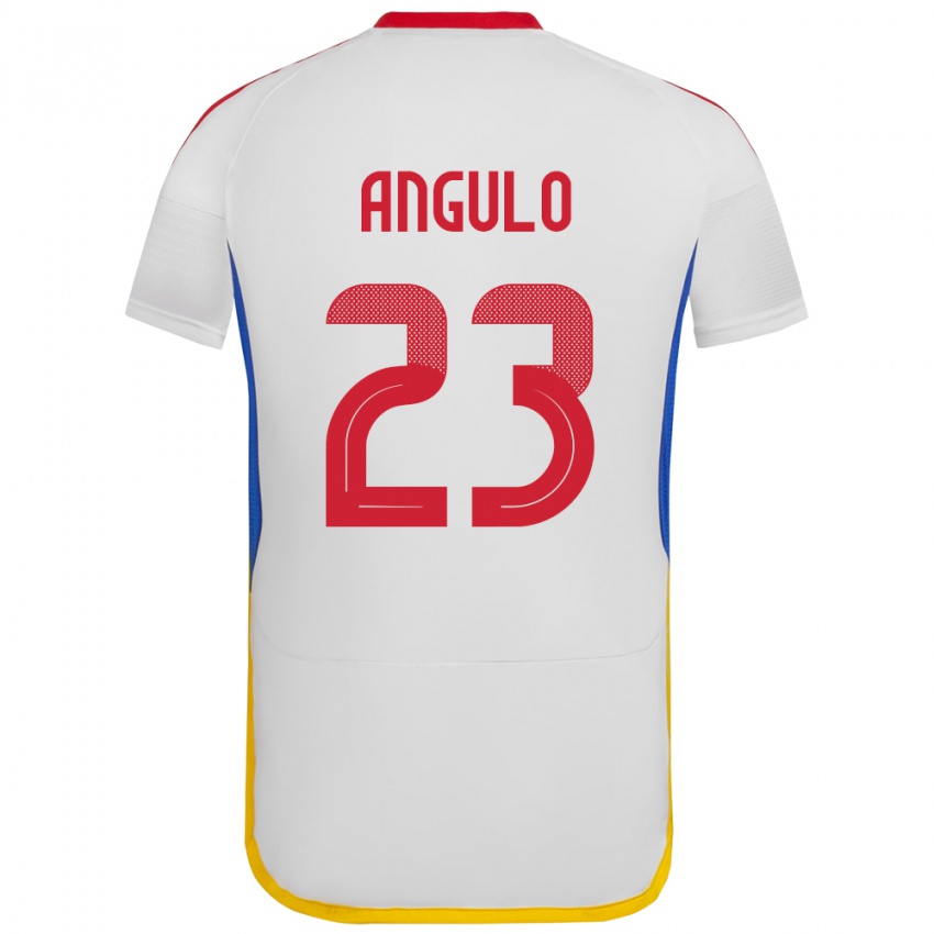 Homem Camisola Venezuela Gabriela Angulo #23 Branco Alternativa 24-26 Camisa Brasil