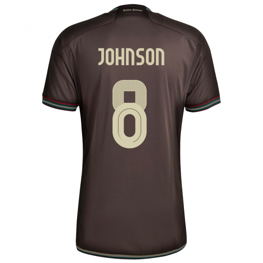 Homem Camisola Jamaica Daniel Johnson #8 Noite Marrom Alternativa 24-26 Camisa Brasil