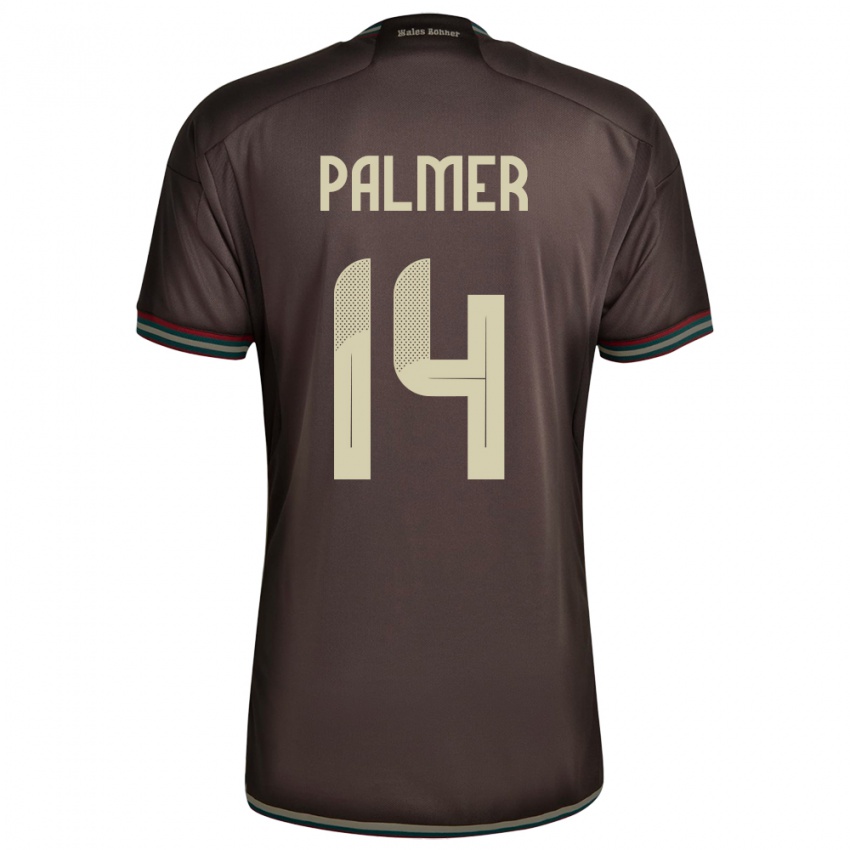 Homem Camisola Jamaica Kasey Palmer #14 Noite Marrom Alternativa 24-26 Camisa Brasil