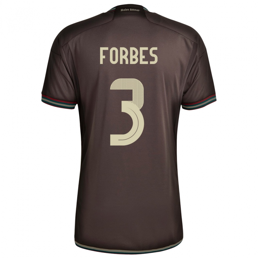 Homem Camisola Jamaica Michael Forbes #3 Noite Marrom Alternativa 24-26 Camisa Brasil