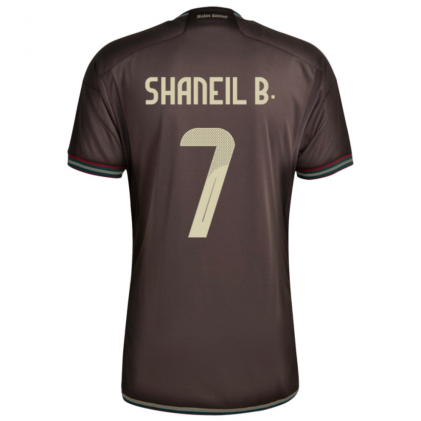 Homem Camisola Jamaica Shaneil Buckley #7 Noite Marrom Alternativa 24-26 Camisa Brasil