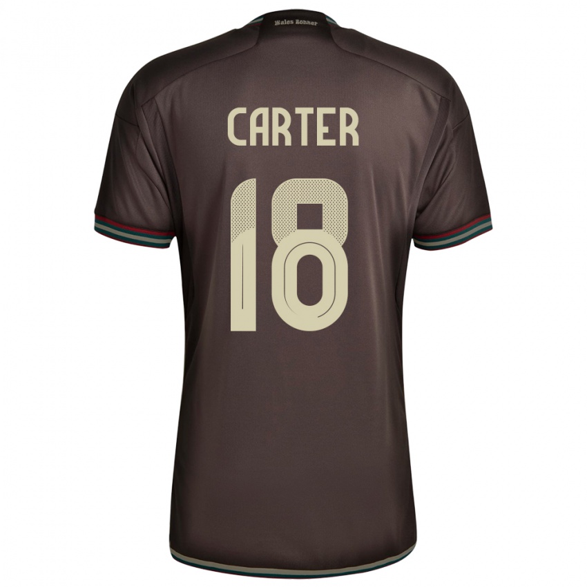 Homem Camisola Jamaica Trudi Carter #18 Noite Marrom Alternativa 24-26 Camisa Brasil