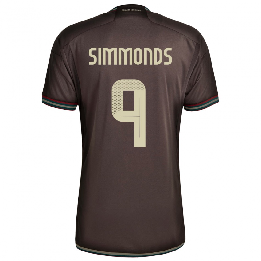 Homem Camisola Jamaica Kameron Simmonds #9 Noite Marrom Alternativa 24-26 Camisa Brasil