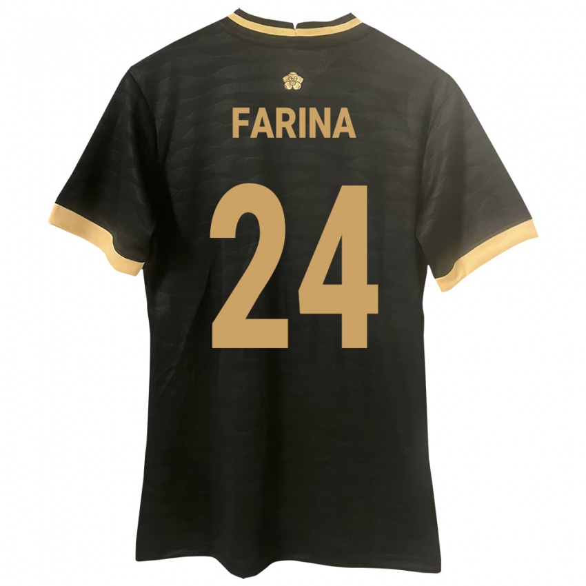 Homem Camisola Panamá Edgardo Fariña #24 Preto Alternativa 24-26 Camisa Brasil