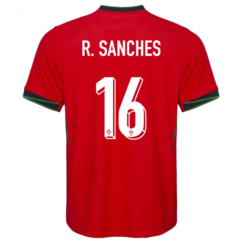 Mulher Camisola Portugal Renato Sanches #16 Vermelho Principal 24-26 Camisa Brasil