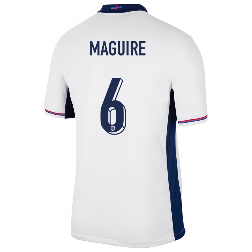 Mulher Camisola Inglaterra Harry Maguire #6 Branco Principal 24-26 Camisa Brasil