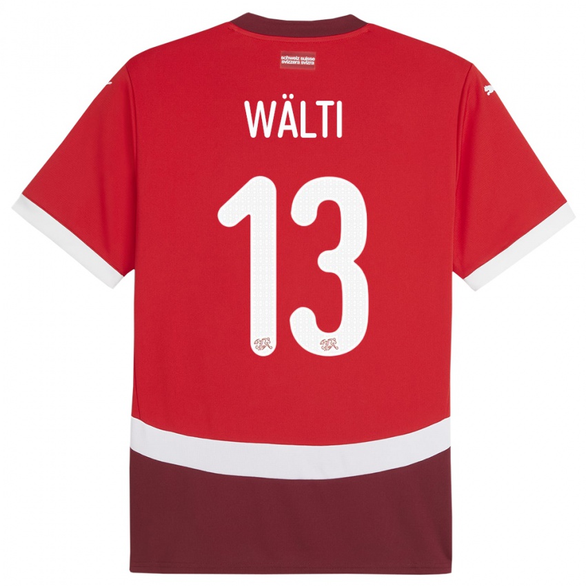 Mulher Camisola Suiça Lia Walti #13 Vermelho Principal 24-26 Camisa Brasil