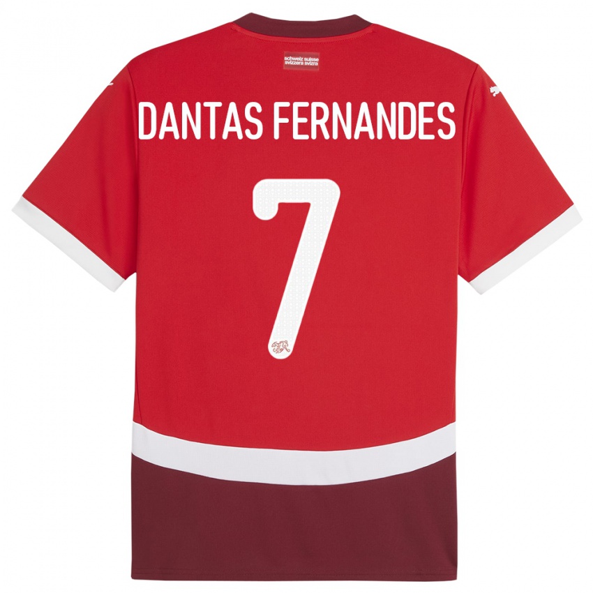 Mulher Camisola Suiça Ronaldo Dantas Fernandes #7 Vermelho Principal 24-26 Camisa Brasil