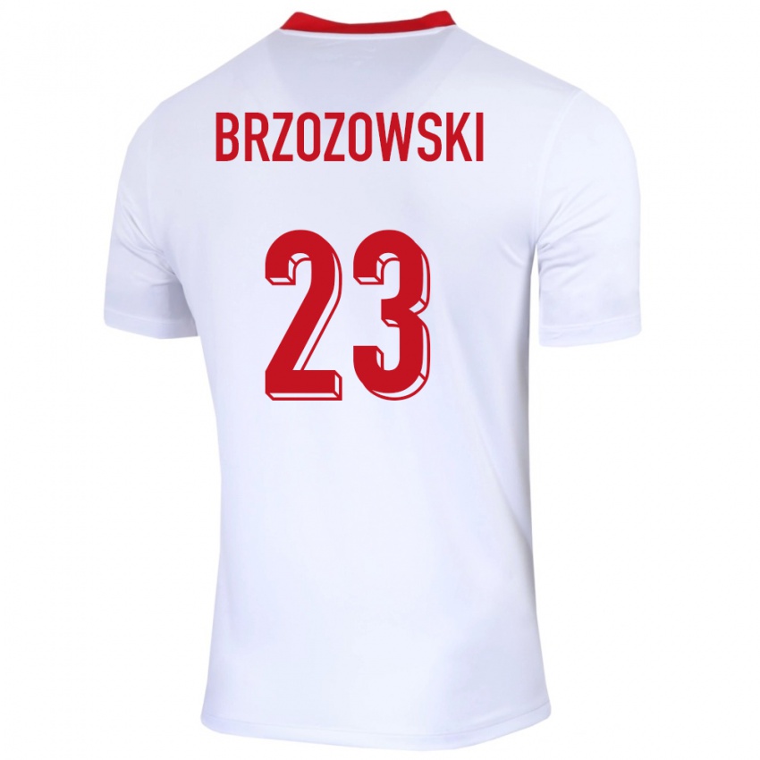 Mulher Camisola Polónia Milosz Brzozowski #23 Branco Principal 24-26 Camisa Brasil