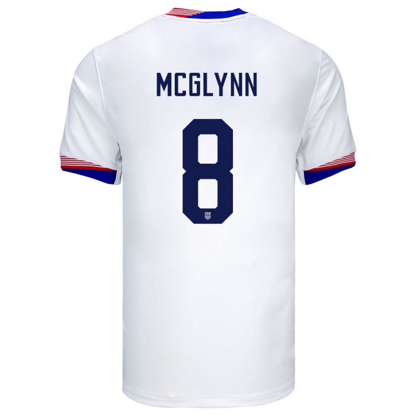 Mulher Camisola Estados Unidos Jack Mcglynn #8 Branco Principal 24-26 Camisa Brasil
