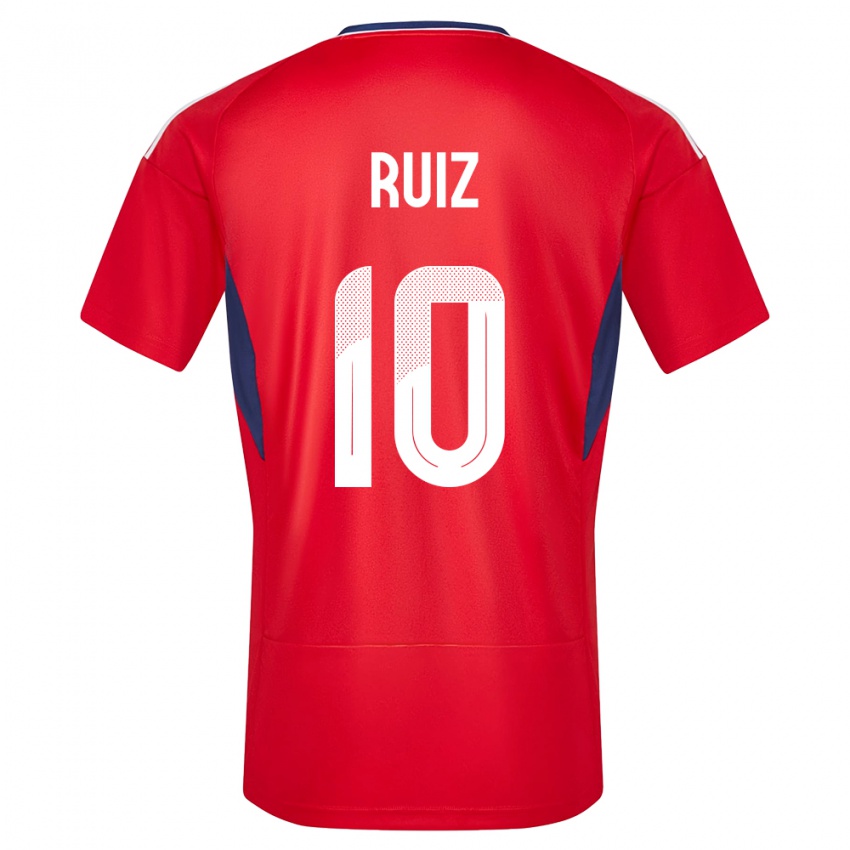 Mulher Camisola Costa Rica Bryan Ruiz #10 Vermelho Principal 24-26 Camisa Brasil