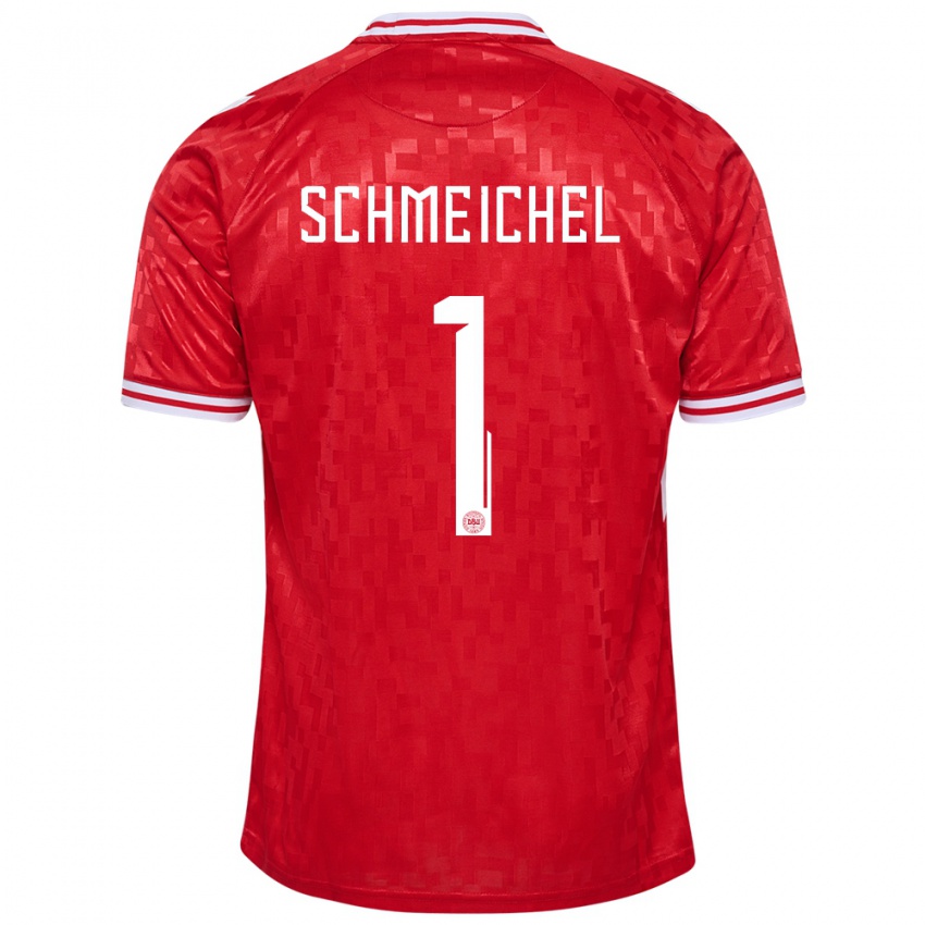 Mulher Camisola Dinamarca Kasper Schmeichel #1 Vermelho Principal 24-26 Camisa Brasil