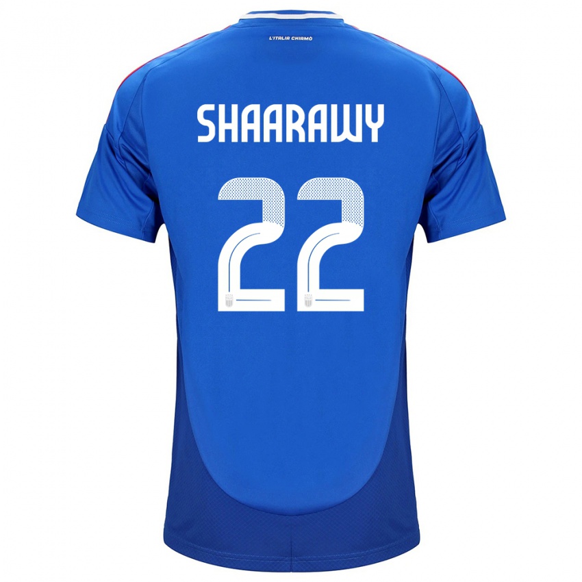 Mulher Camisola Itália Stephan El Shaarawy #22 Azul Principal 24-26 Camisa Brasil