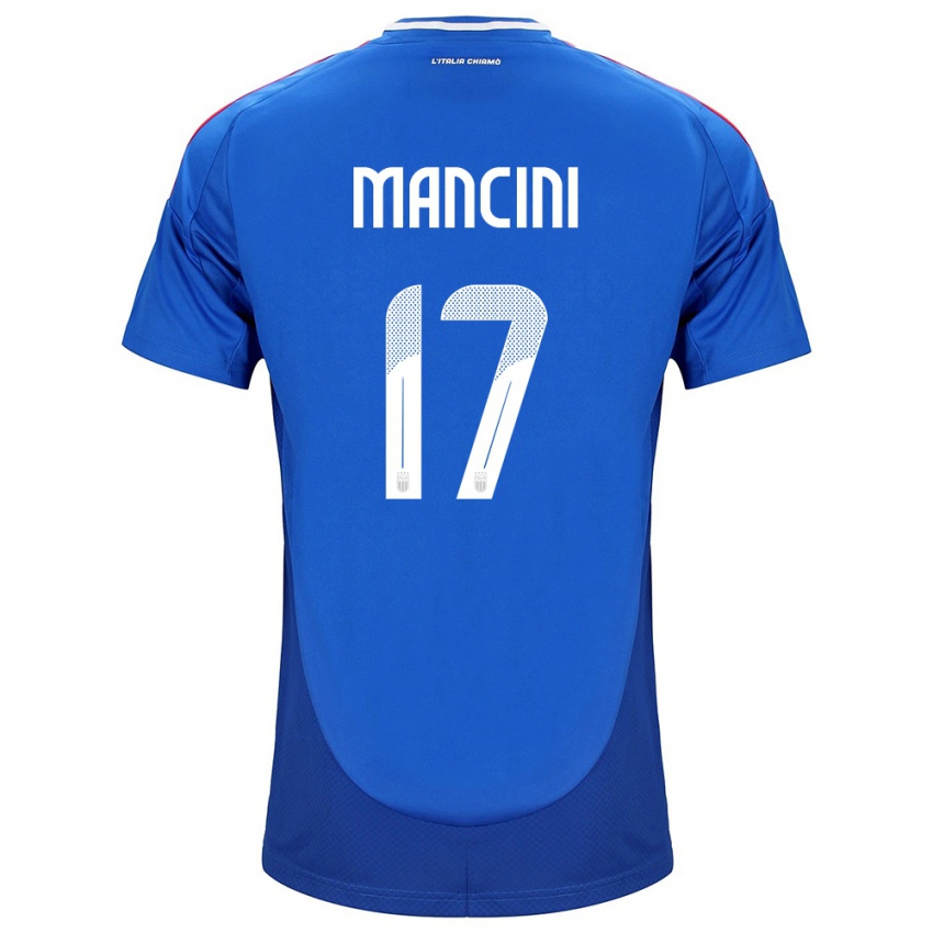 Mulher Camisola Itália Gianluca Mancini #17 Azul Principal 24-26 Camisa Brasil