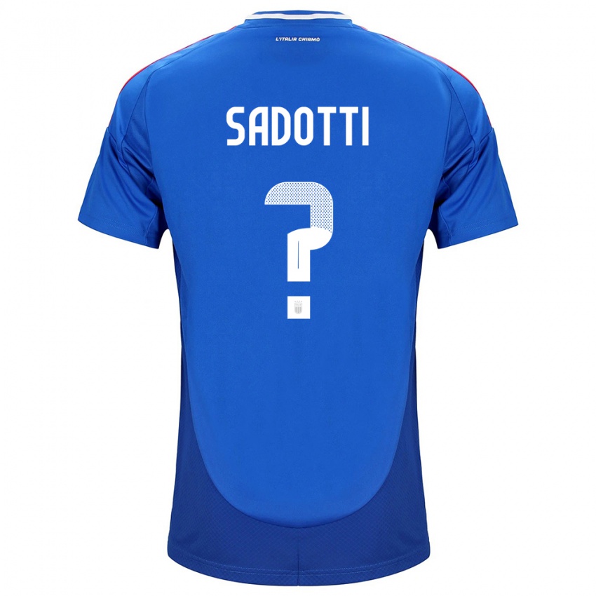 Mulher Camisola Itália Edoardo Sadotti #0 Azul Principal 24-26 Camisa Brasil