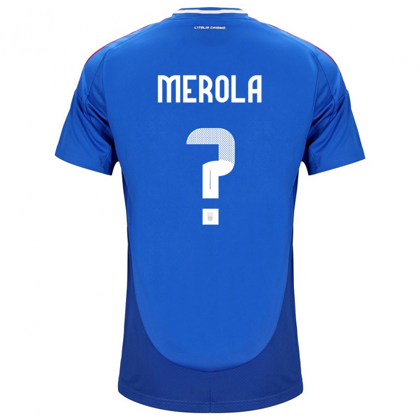 Mulher Camisola Itália Antonio Stefano Merola #0 Azul Principal 24-26 Camisa Brasil