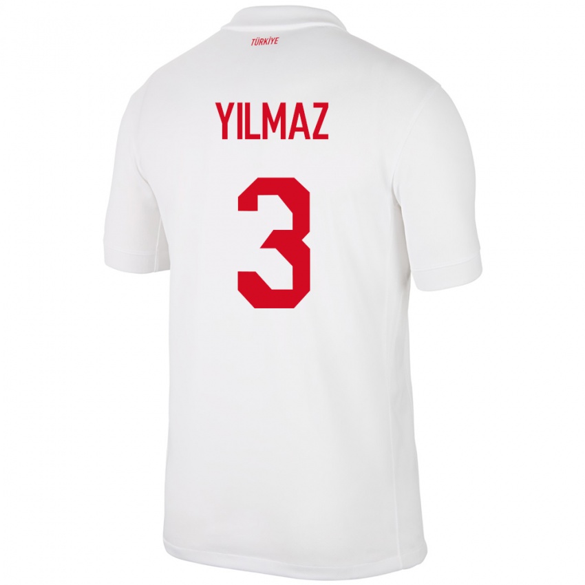 Mulher Camisola Turquia Berkay Yılmaz #3 Branco Principal 24-26 Camisa Brasil