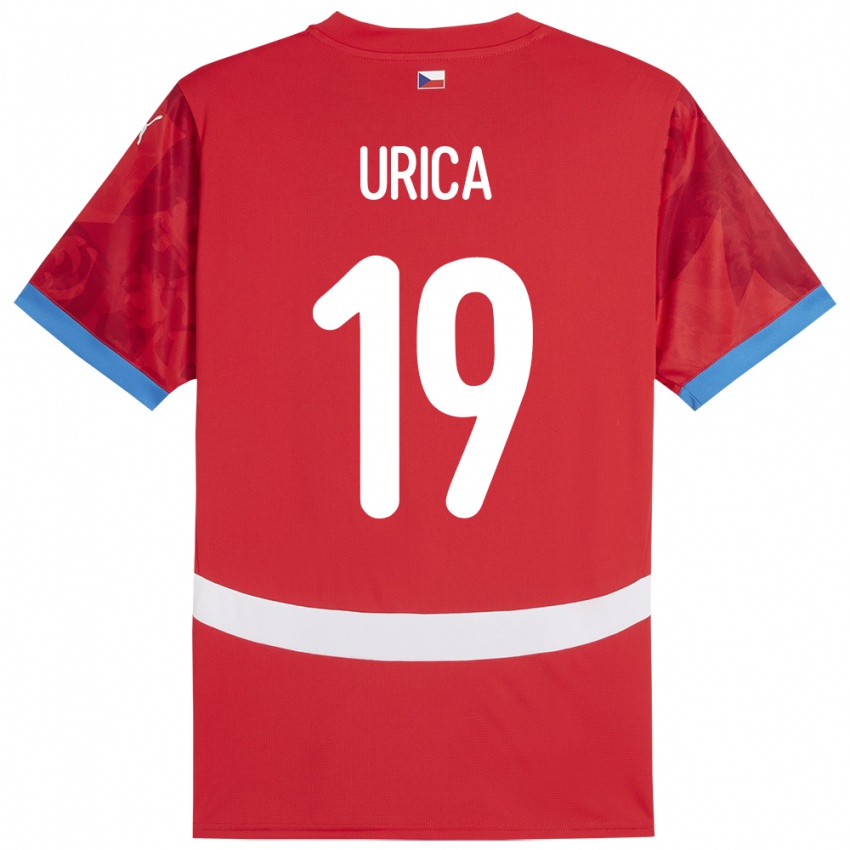Mulher Camisola República Checa Filip Urica #19 Vermelho Principal 24-26 Camisa Brasil