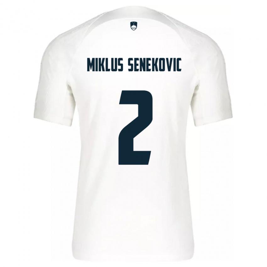 Mulher Camisola Eslovênia Gal Miklus Senekovic #2 Branco Principal 24-26 Camisa Brasil