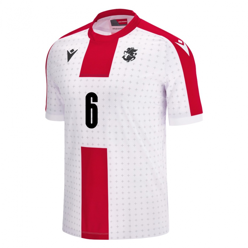 Mulher Camisola Geórgia Nodar Lominadze #6 Branco Principal 24-26 Camisa Brasil