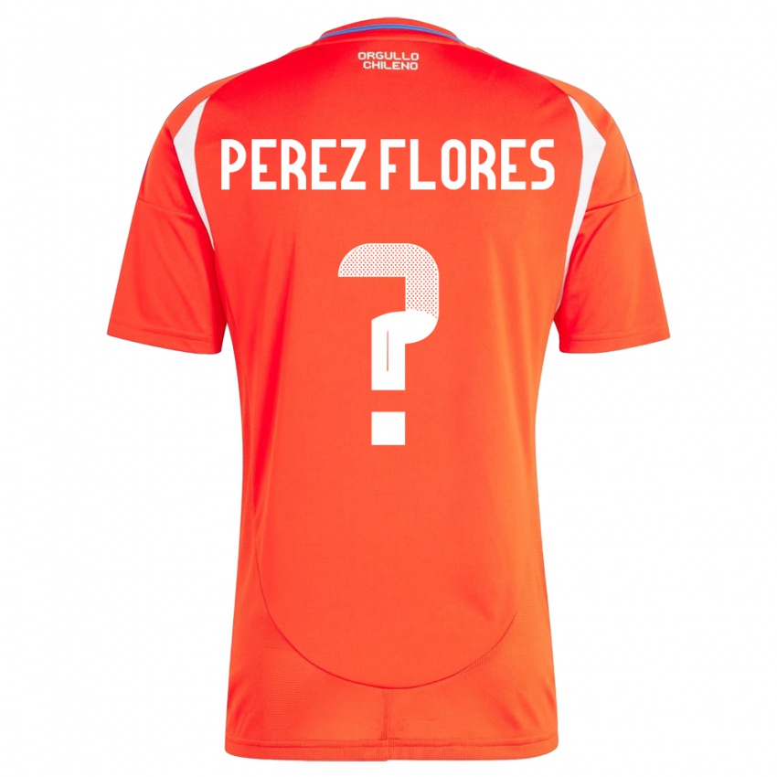Mulher Camisola Chile Benjamín Pérez Flores #0 Vermelho Principal 24-26 Camisa Brasil