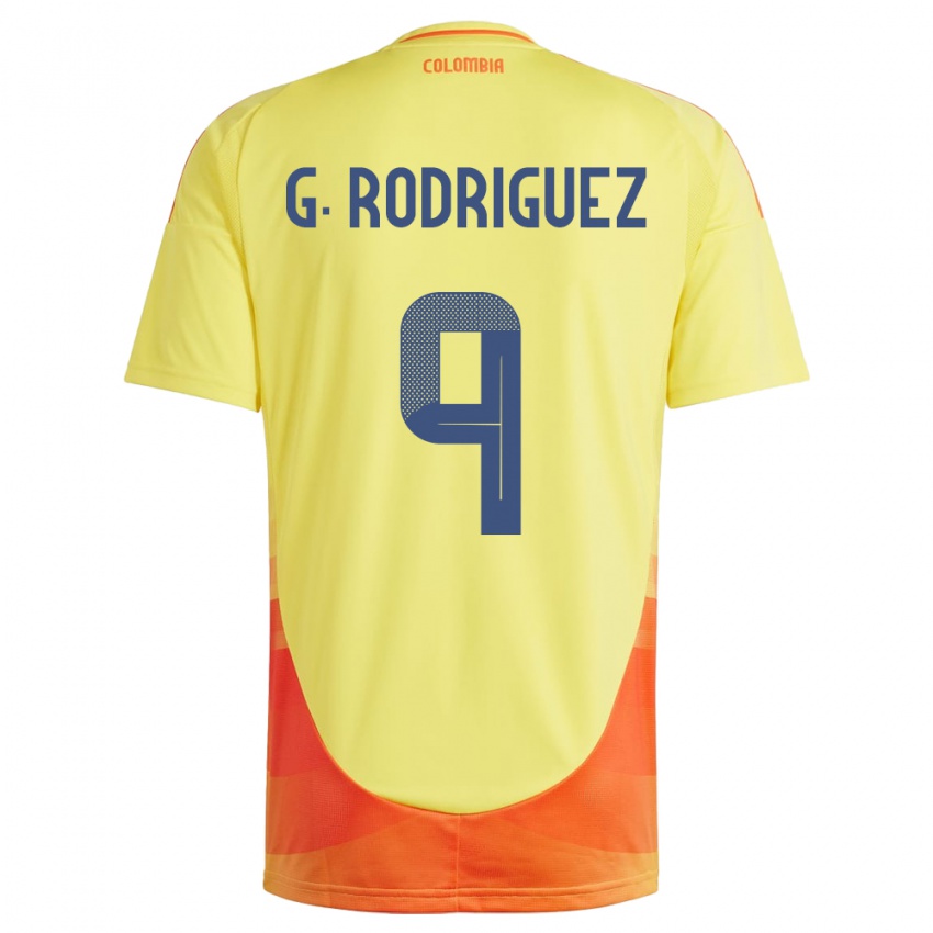 Mulher Camisola Colômbia Gabriela Rodríguez #9 Amarelo Principal 24-26 Camisa Brasil