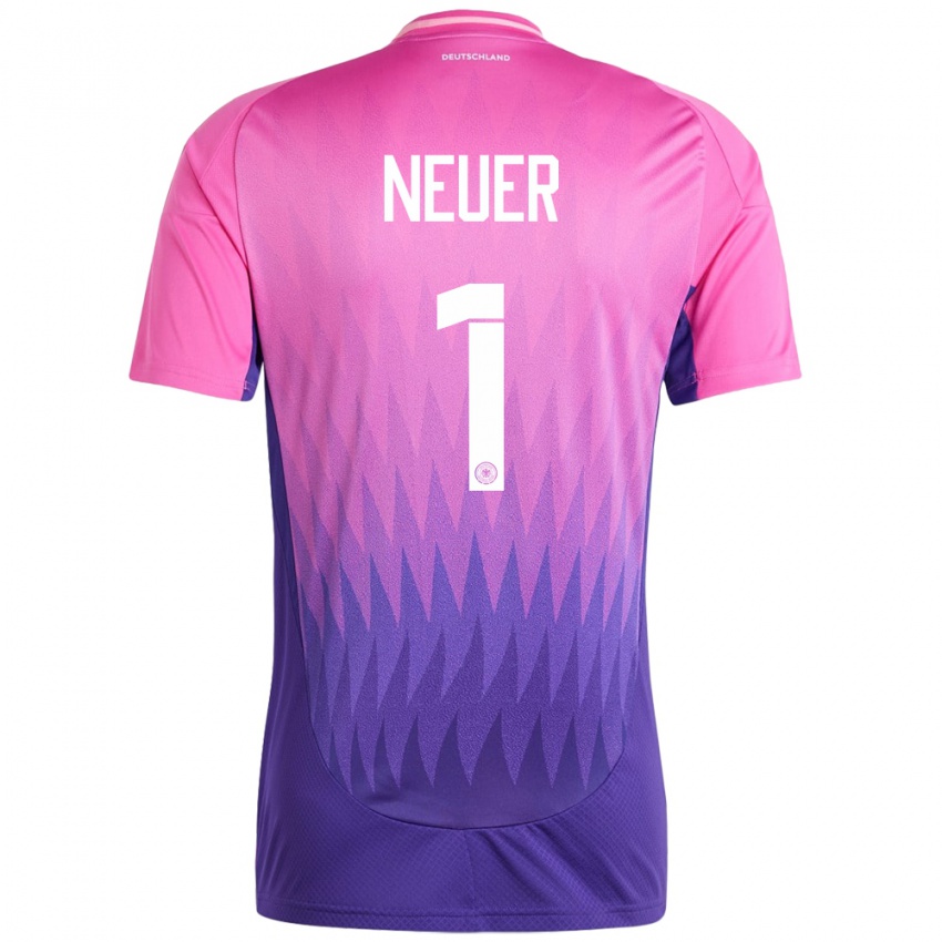 Mulher Camisola Alemanha Manuel Neuer #1 Rosa Roxo Alternativa 24-26 Camisa Brasil