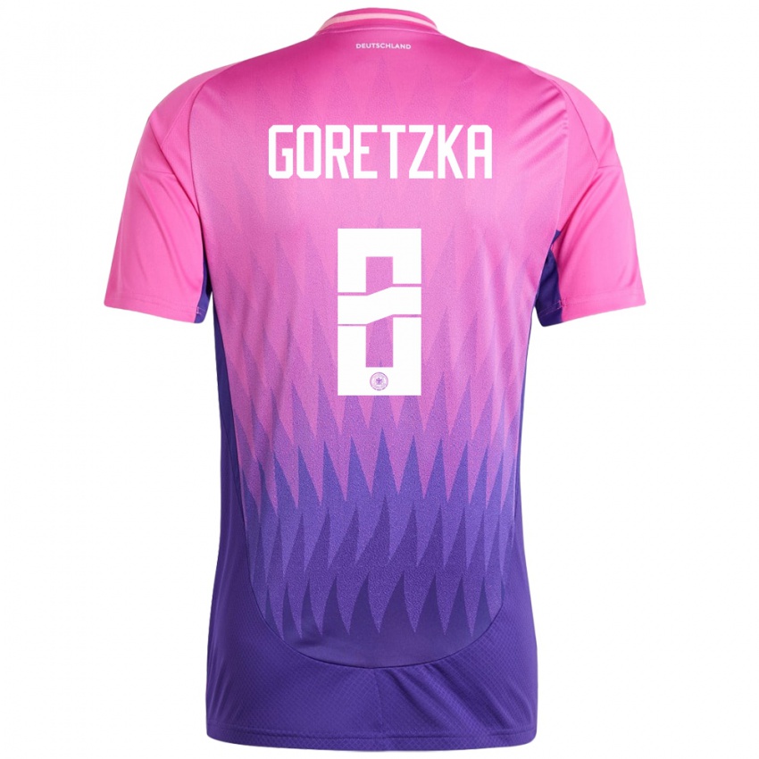 Mulher Camisola Alemanha Leon Goretzka #8 Rosa Roxo Alternativa 24-26 Camisa Brasil