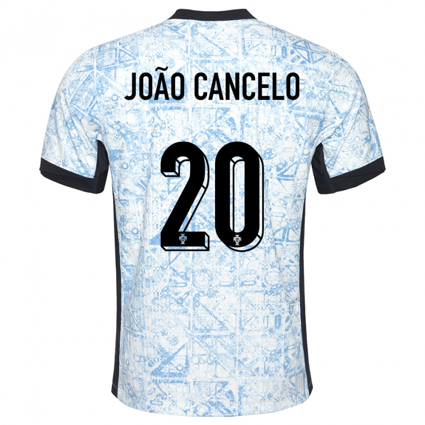 Mulher Camisola Portugal Joao Cancelo #20 Azul Creme Alternativa 24-26 Camisa Brasil