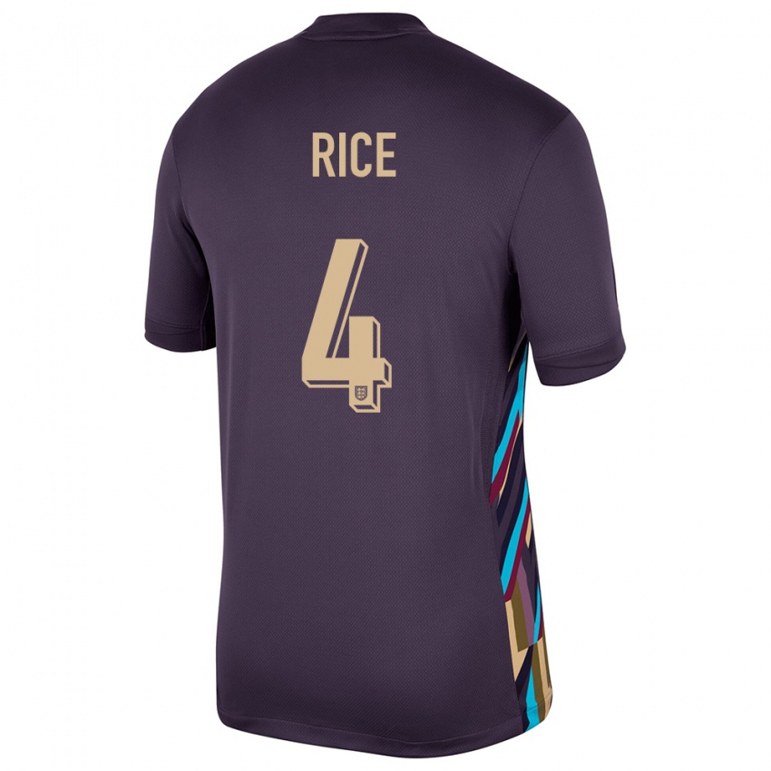 Mulher Camisola Inglaterra Declan Rice #4 Passa Escura Alternativa 24-26 Camisa Brasil