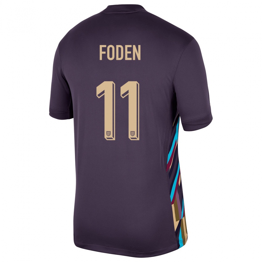 Mulher Camisola Inglaterra Phil Foden #11 Passa Escura Alternativa 24-26 Camisa Brasil