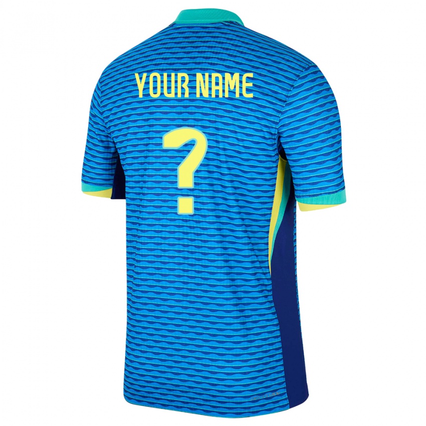 Mulher Camisola Brasil Seu Nome #0 Azul Alternativa 24-26 Camisa Brasil
