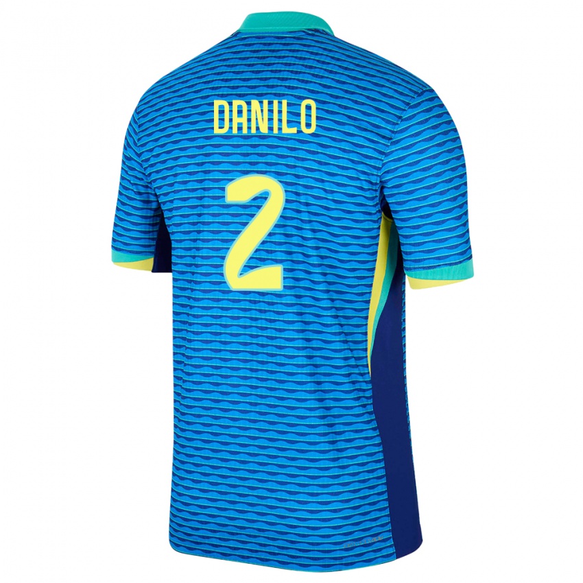Mulher Camisola Brasil Danilo #2 Azul Alternativa 24-26 Camisa Brasil