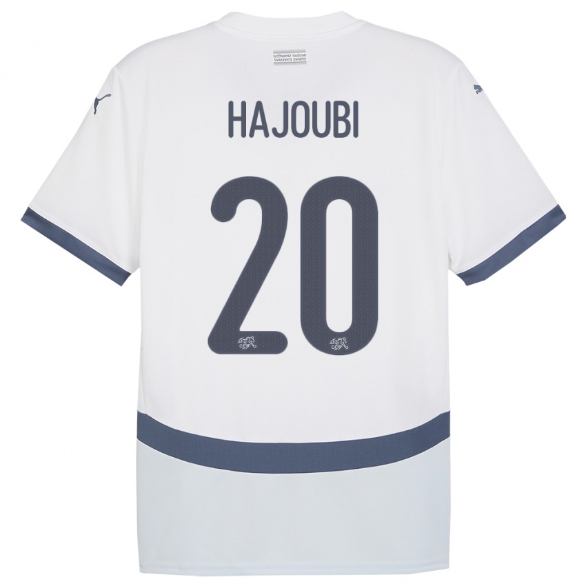 Mulher Camisola Suiça Amin Hajoubi #20 Branco Alternativa 24-26 Camisa Brasil