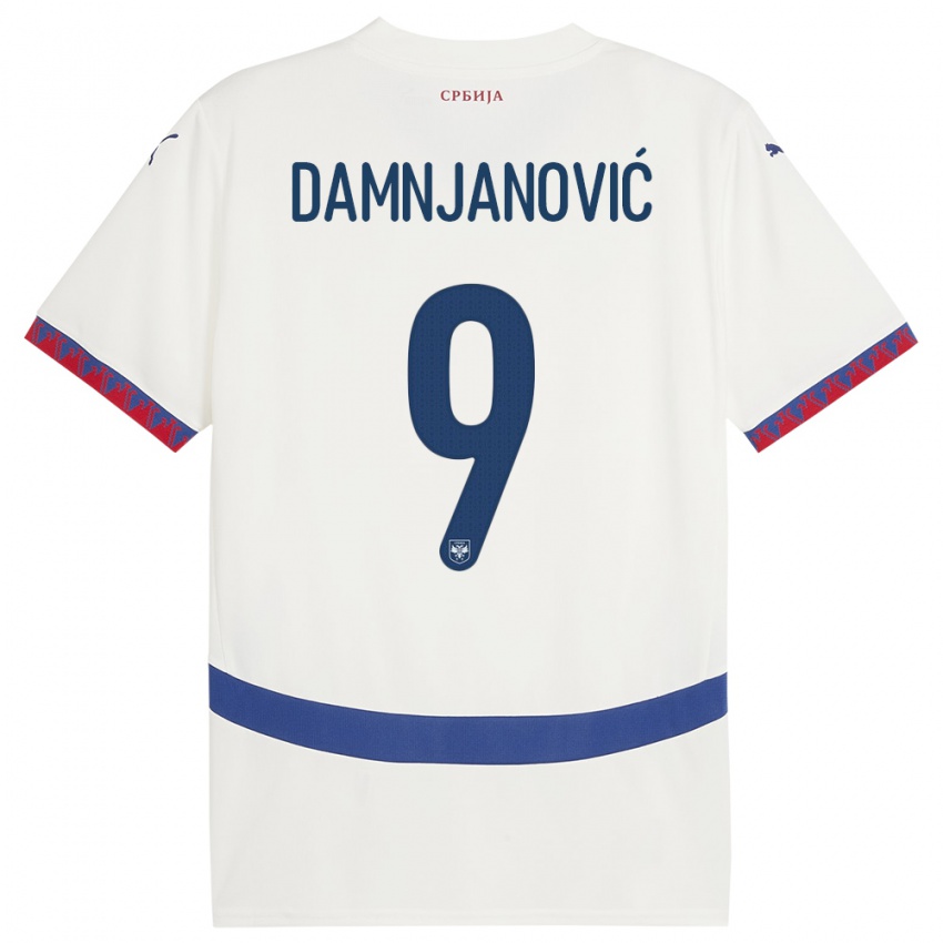 Mulher Camisola Sérvia Jovana Damnjanovic #9 Branco Alternativa 24-26 Camisa Brasil
