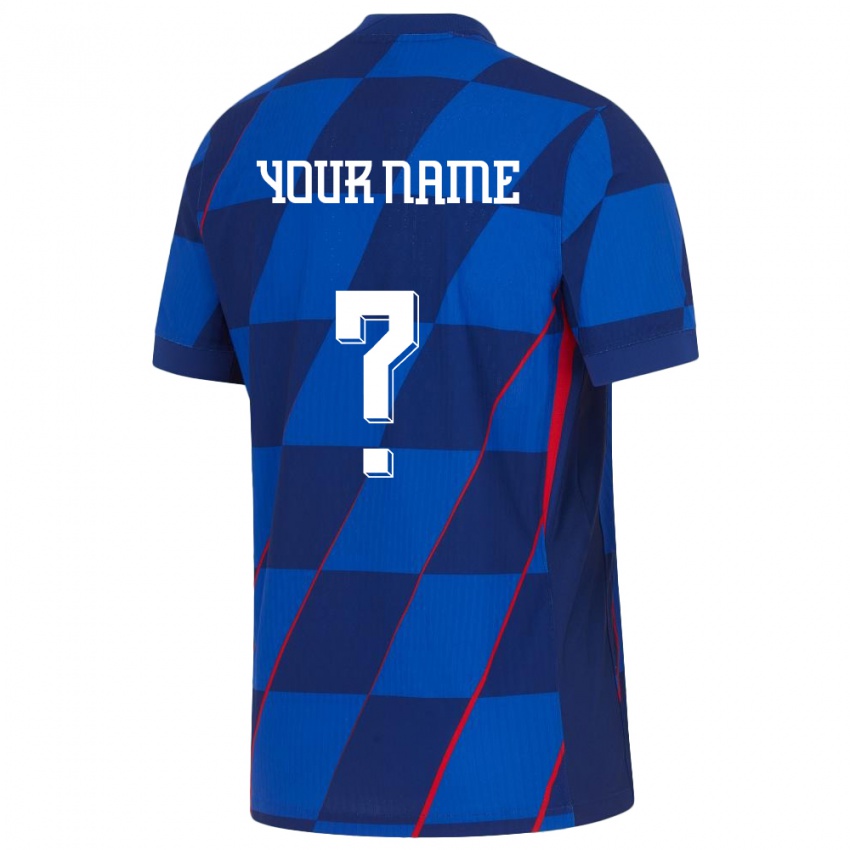 Mulher Camisola Croácia Seu Nome #0 Azul Alternativa 24-26 Camisa Brasil