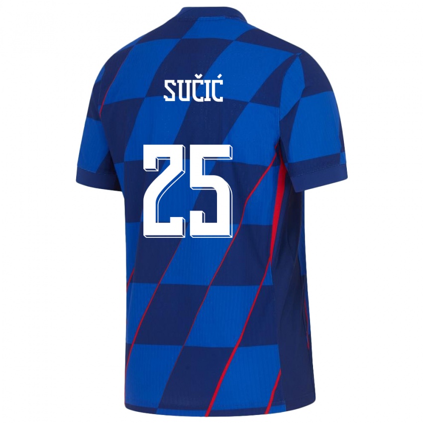 Mulher Camisola Croácia Luka Sucic #25 Azul Alternativa 24-26 Camisa Brasil