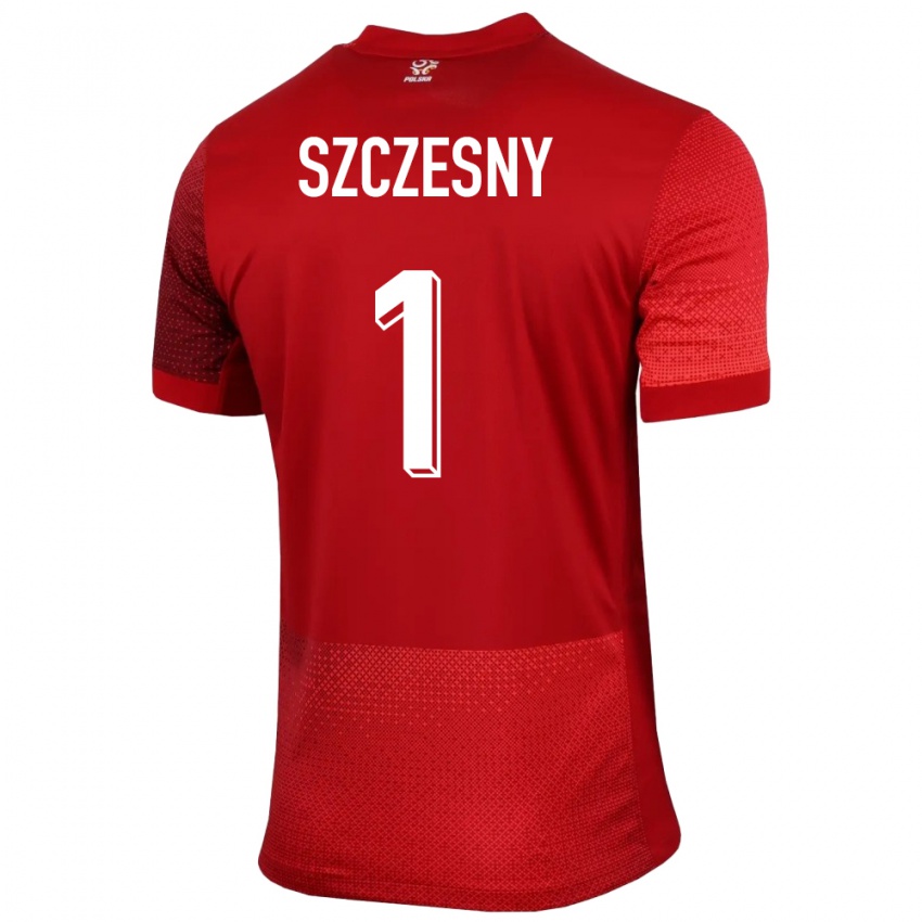 Mulher Camisola Polónia Wojciech Szczesny #1 Vermelho Alternativa 24-26 Camisa Brasil