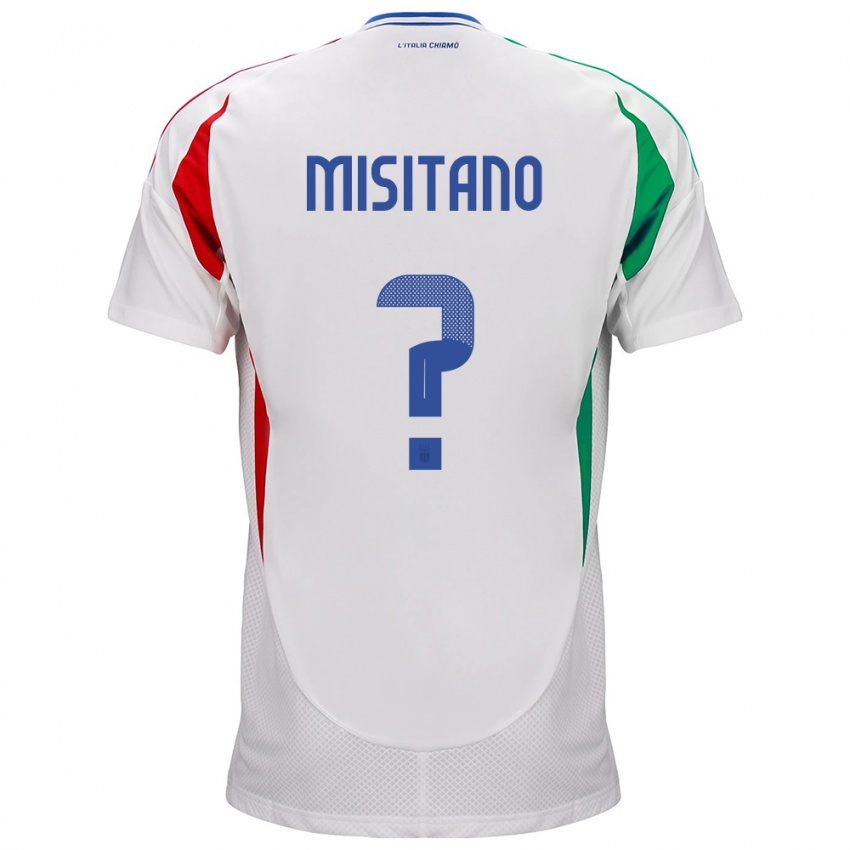 Mulher Camisola Itália Giulio Misitano #0 Branco Alternativa 24-26 Camisa Brasil
