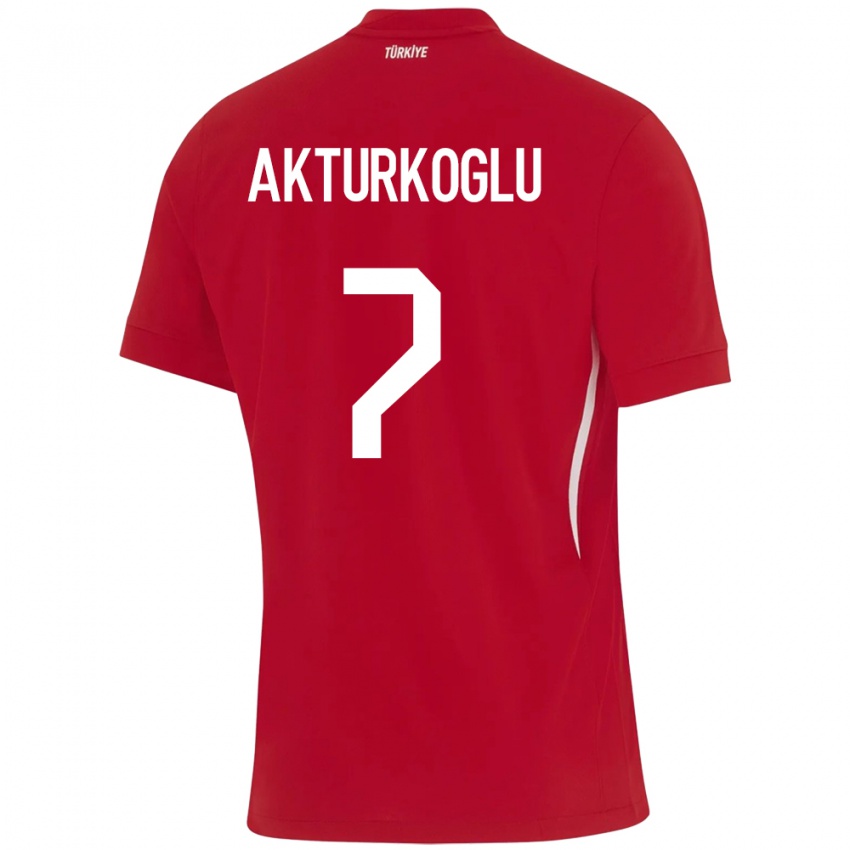 Mulher Camisola Turquia Kerem Aktürkoğlu #7 Vermelho Alternativa 24-26 Camisa Brasil