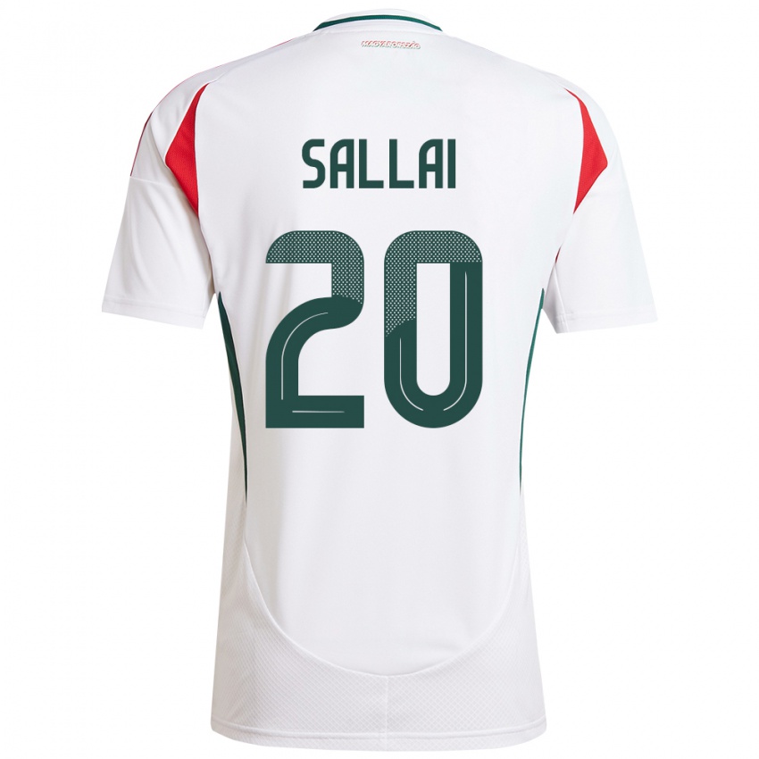 Mulher Camisola Hungria Roland Sallai #20 Branco Alternativa 24-26 Camisa Brasil