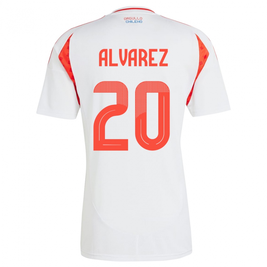 Mulher Camisola Chile Anaís Álvarez #20 Branco Alternativa 24-26 Camisa Brasil