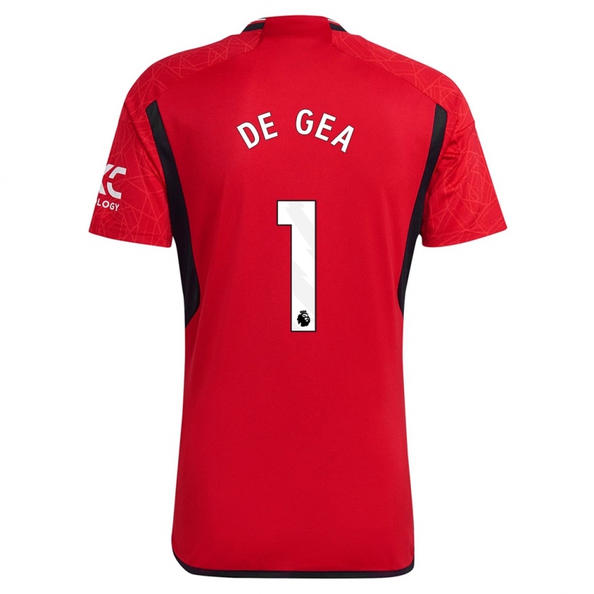 Criança Camisola David De Gea #1 Vermelho Principal 2023/24 Camisa Brasil