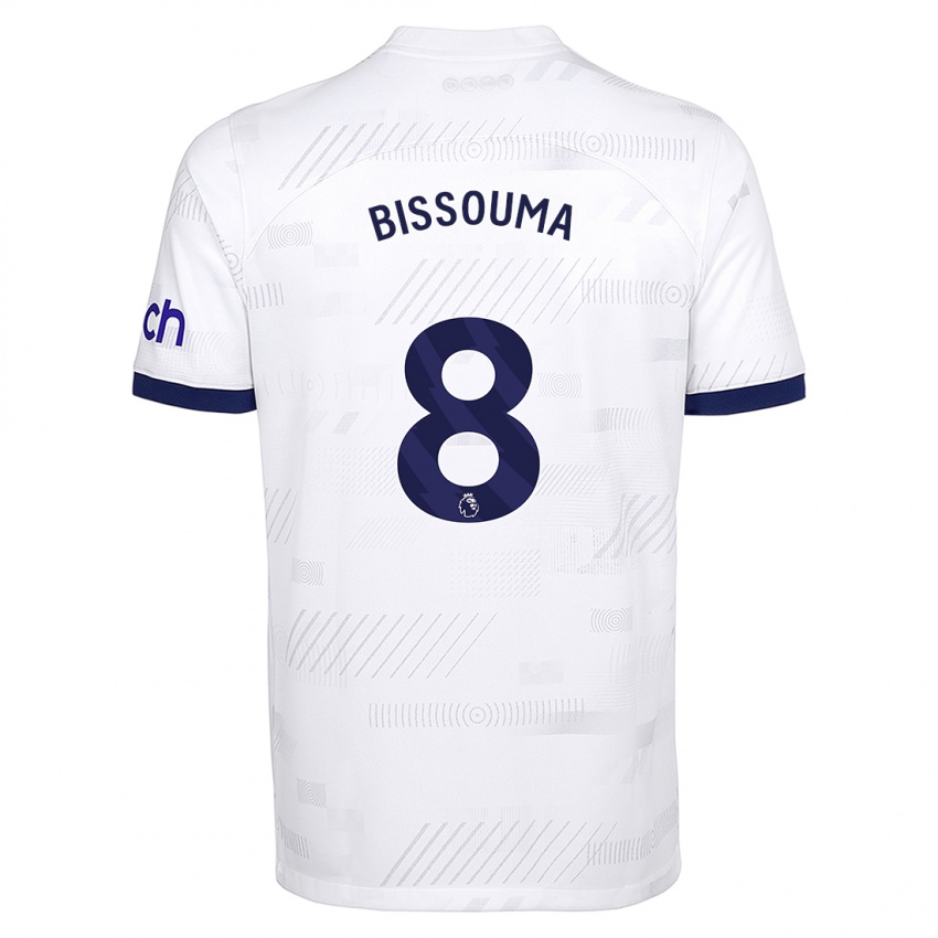 Criança Camisola Yves Bissouma #8 Branco Principal 2023/24 Camisa Brasil