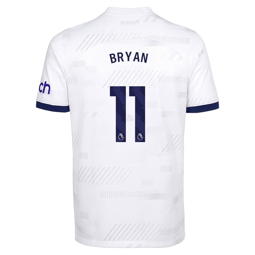 Criança Camisola Bryan Gil #11 Branco Principal 2023/24 Camisa Brasil