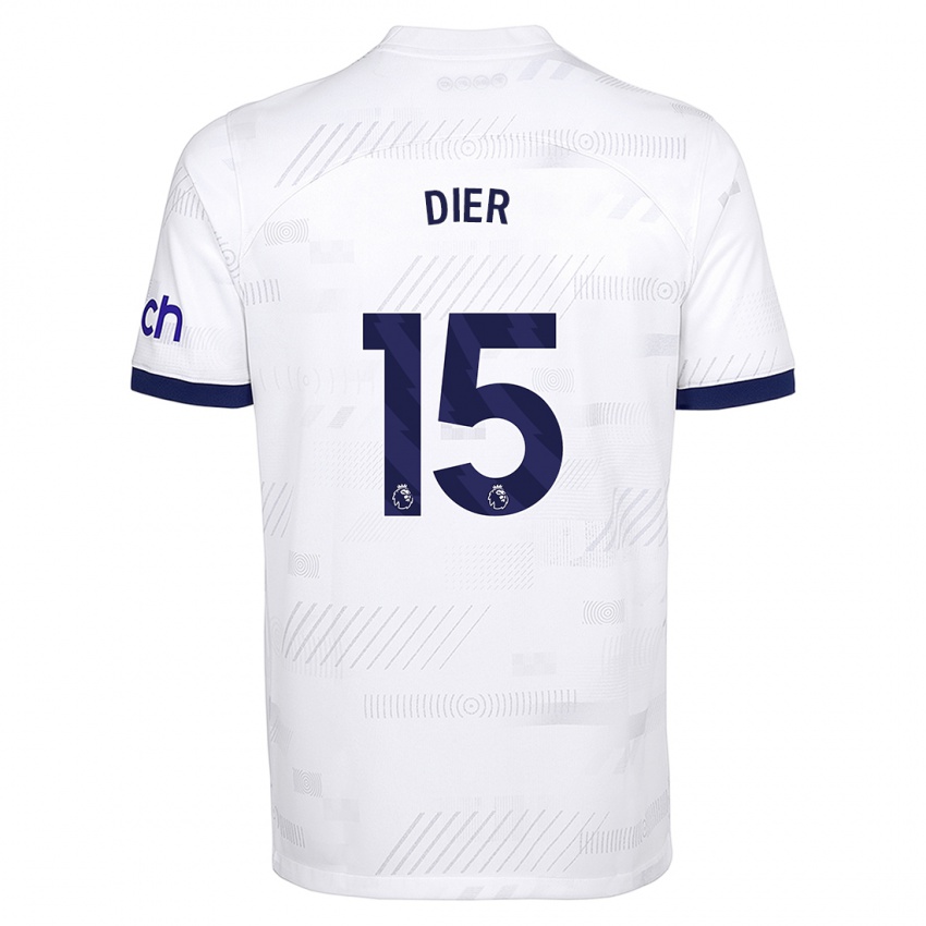 Criança Camisola Eric Dier #15 Branco Principal 2023/24 Camisa Brasil