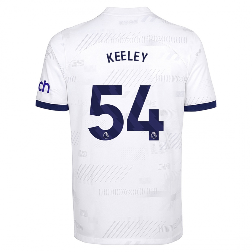 Criança Camisola Josh Keeley #54 Branco Principal 2023/24 Camisa Brasil