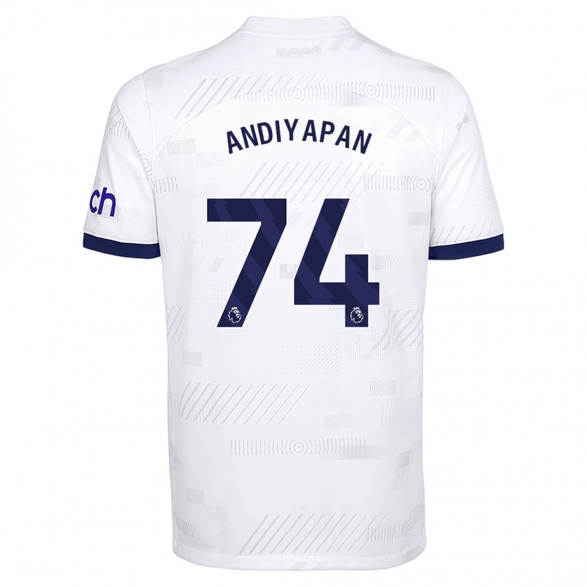 Criança Camisola William Andiyapan #74 Branco Principal 2023/24 Camisa Brasil